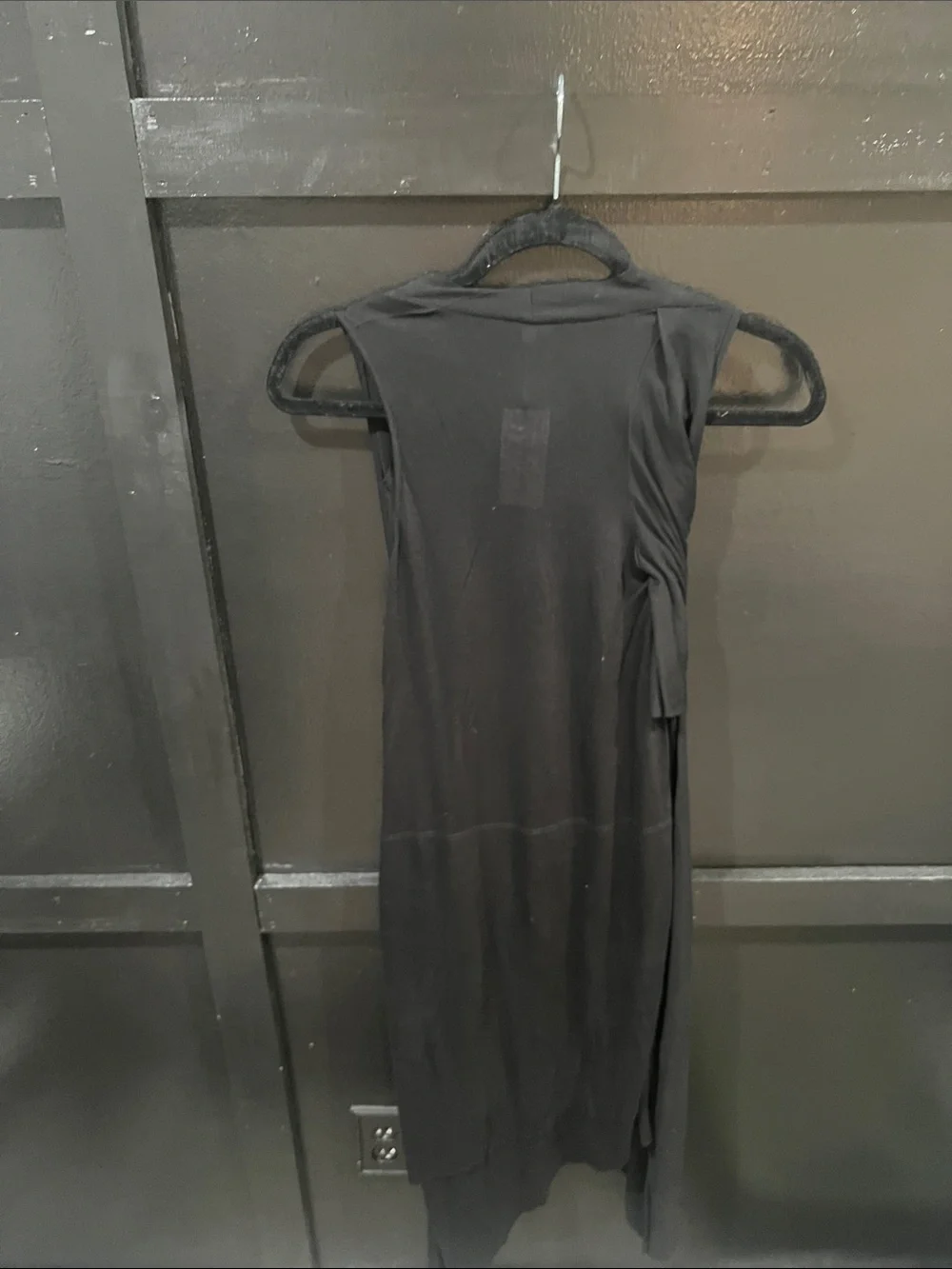 NWT | Helmut Lang Black Draped Asymmetrical Dress | Size Medium - Picture 7 of 8